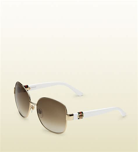 gucci brille gold|Gucci Sunglasses for Women .